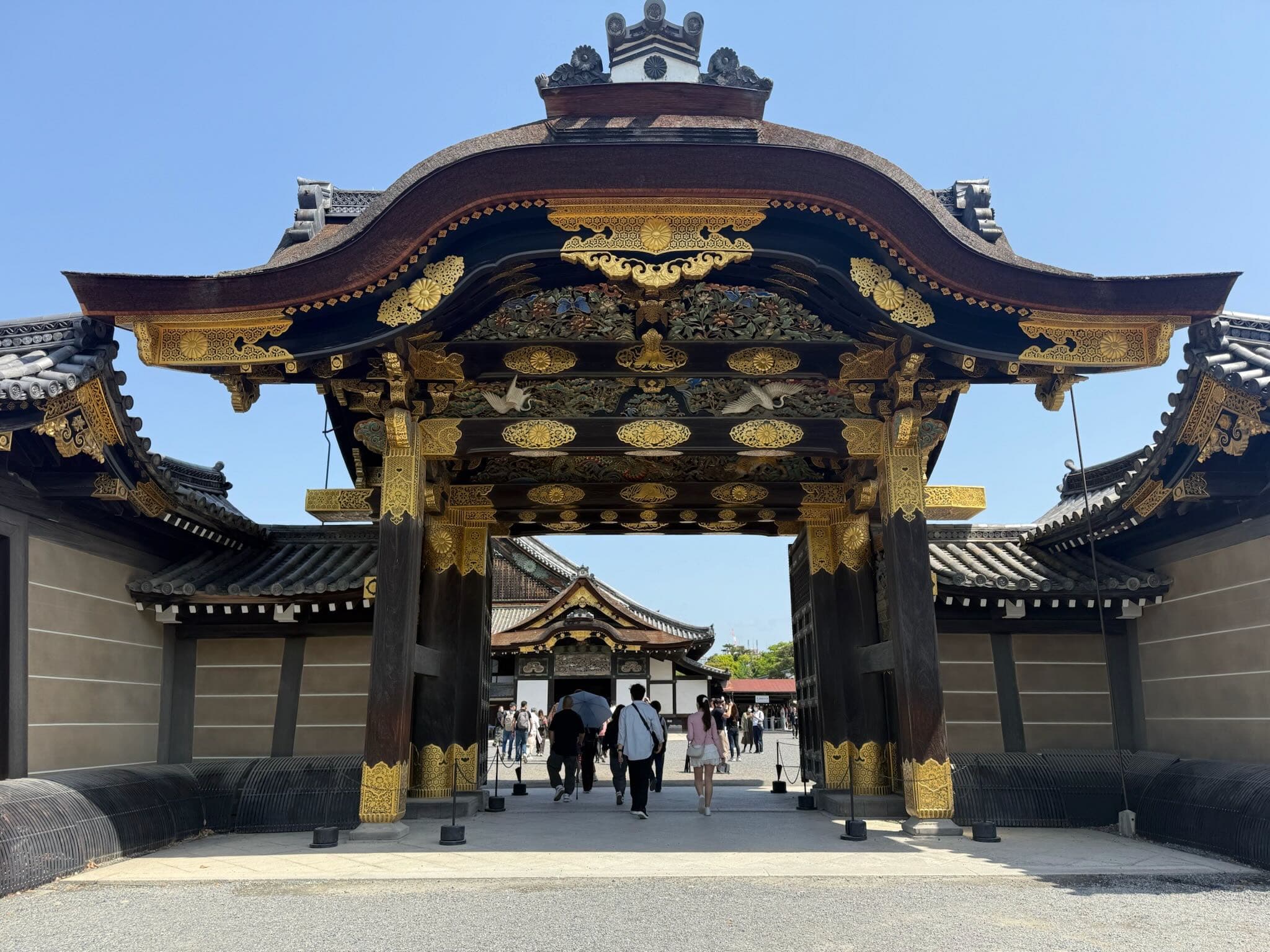 Nijo Castle gates and traditional Japanese architecture, Kyoto Japan