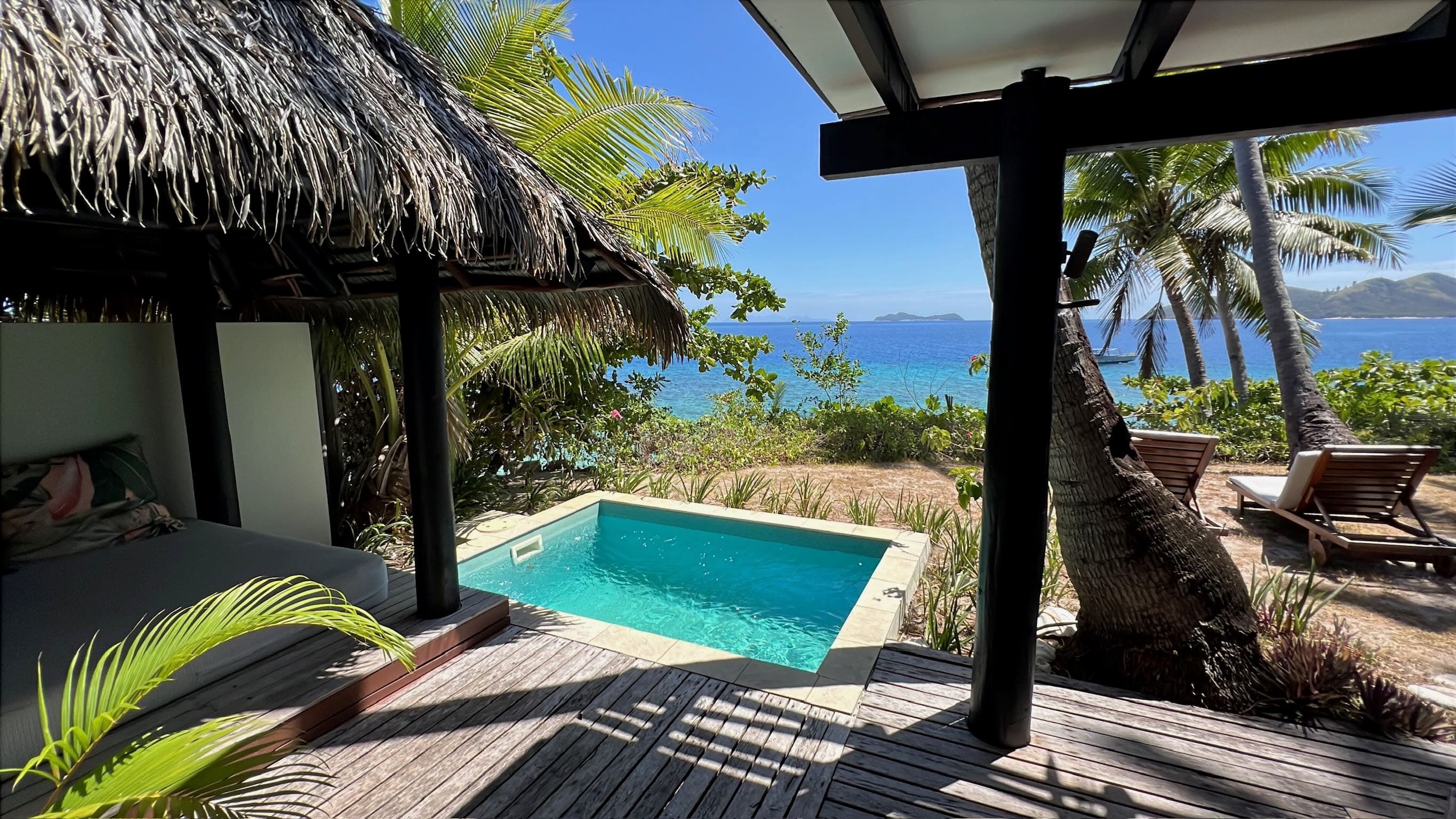 Private plunge pool at Matamanoa Island Resort