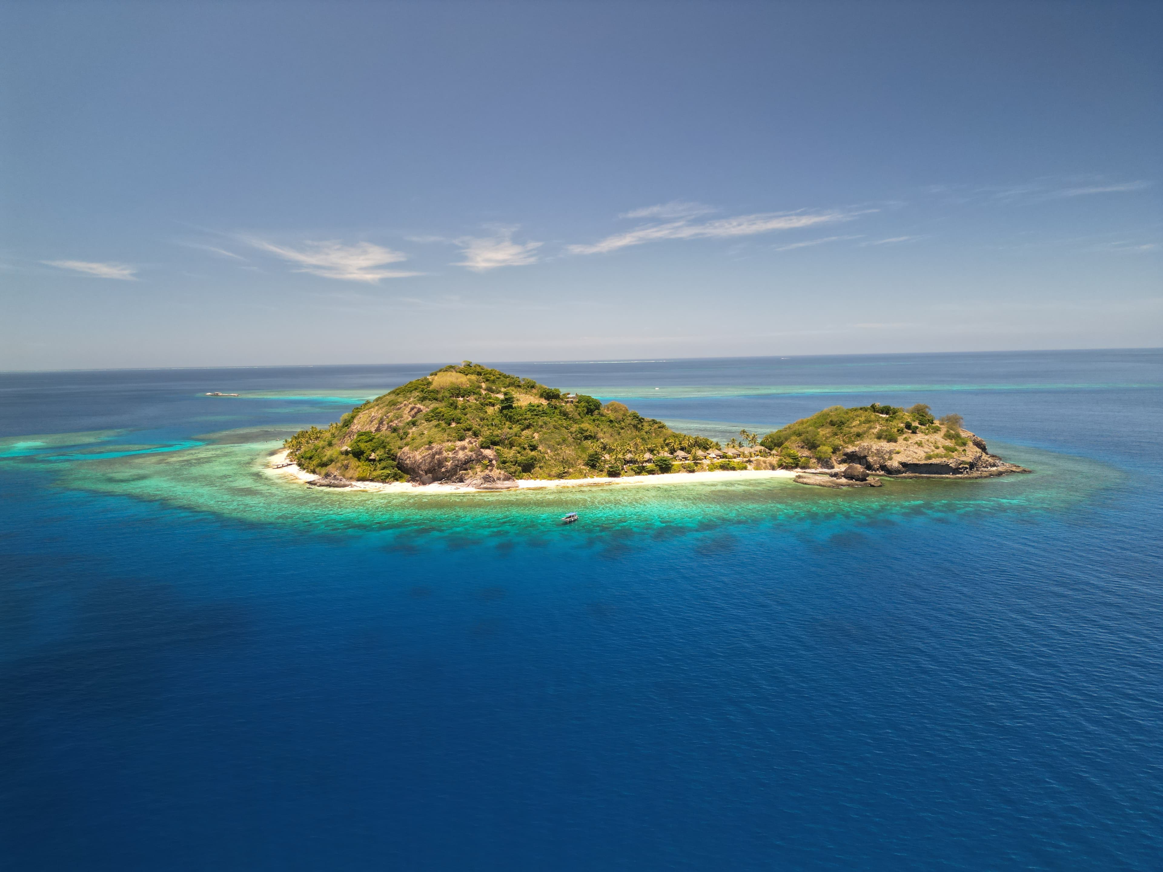 Matamanoa Island Resort aerial, Mamanuca Islands, Fiji
