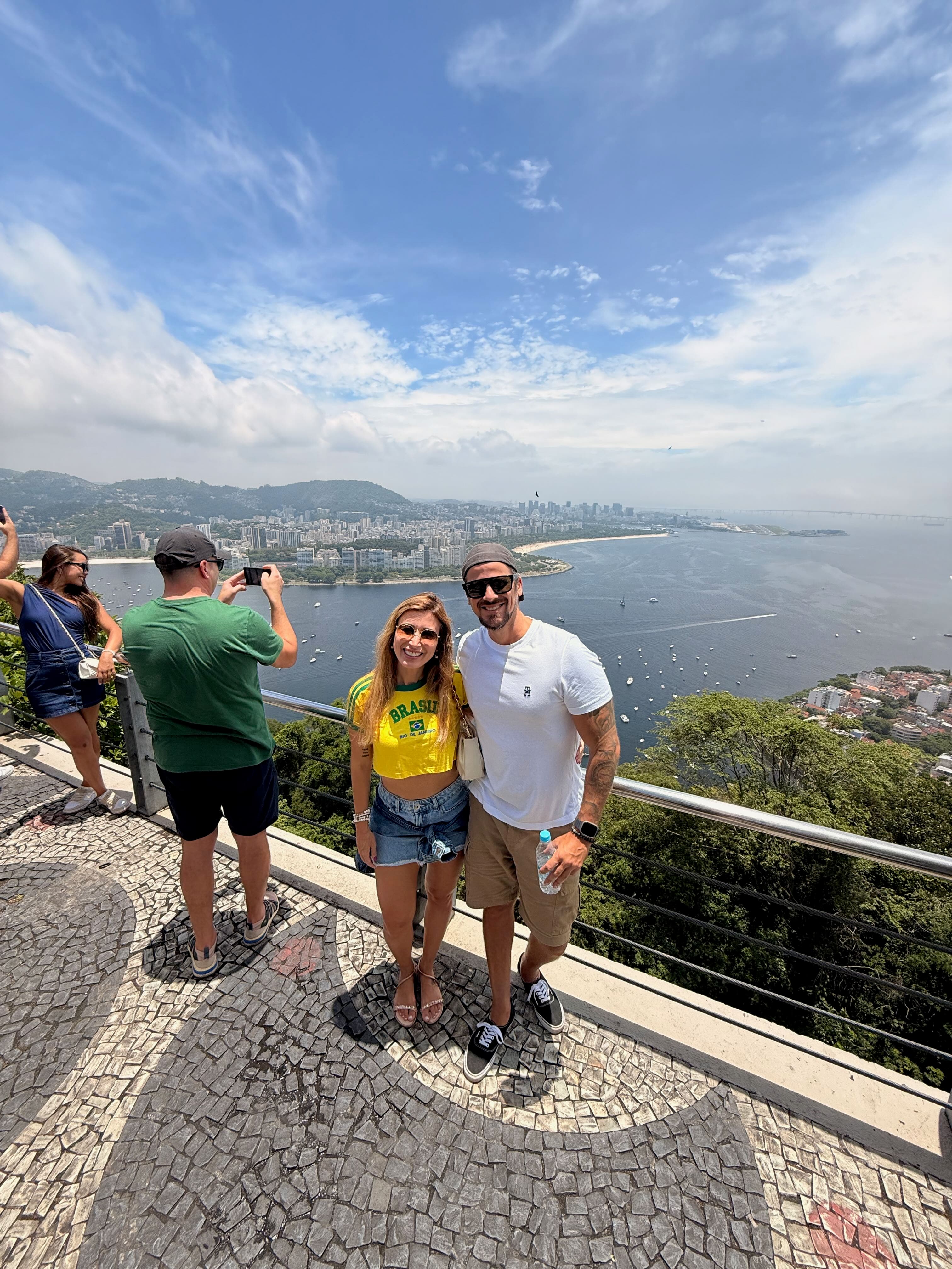 At the top of Sugarloaf, panoramic view of Rio