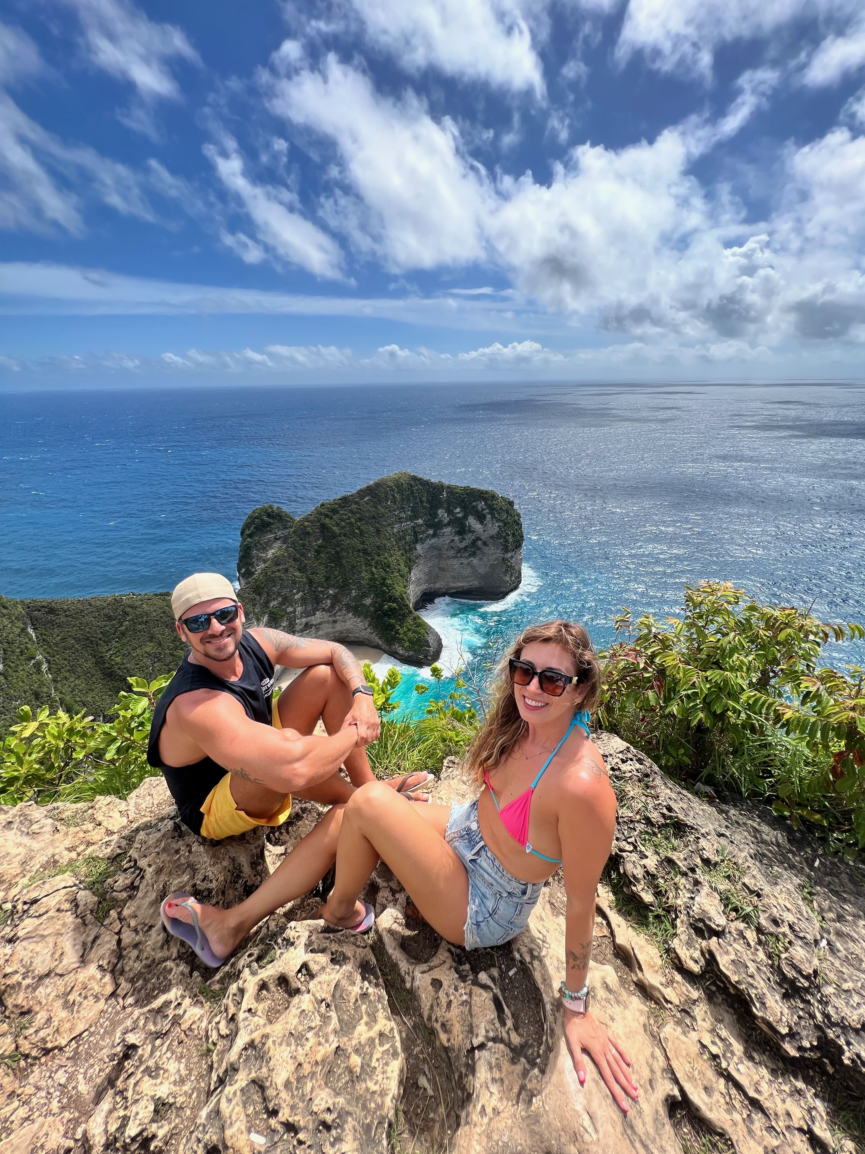 Perched above the T-Rex, Kelingking Beach, Nusa Penida